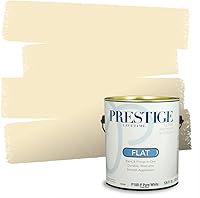 Vista 204 de PRESTIGE Pinturas de pintura exterior e imprimación en uno, 1 galón, plano, combinación comparable de Benjamin Moore* Manzanilla*