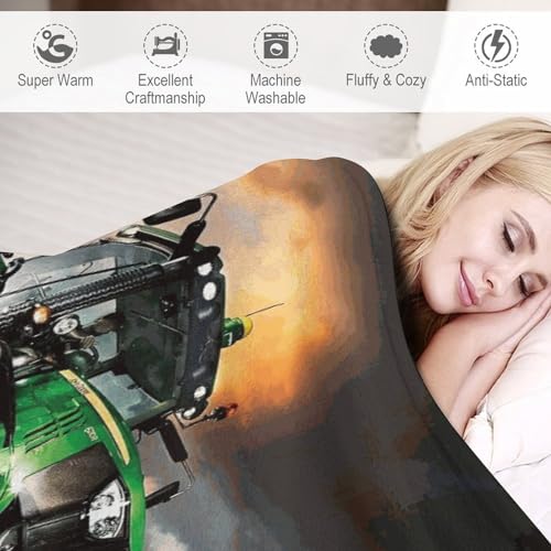 Manta de tractor con acabado premium de franela y polar 6