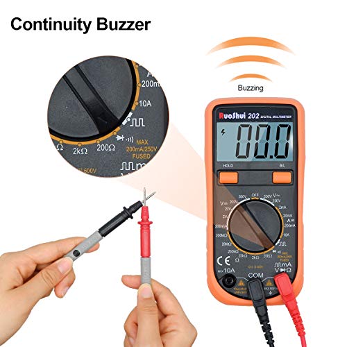 Digital Multimeter, Manual Ranging Ammeter Max Range Dc 10 Amp 2000 Counts Dc Ac 500 Volt 200 Mega Ohm #TOP3