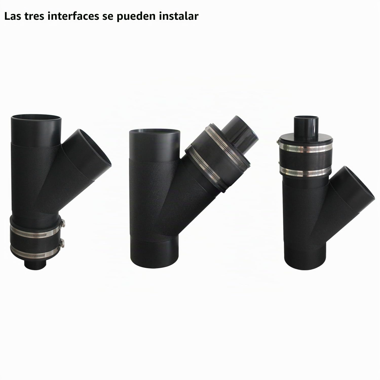 Distribuidor en y de sistema de aspiracion carpinteria adaptador conector y manguera aspirador de serrin o virutas madera (100mm-ID58mm OD63mm)