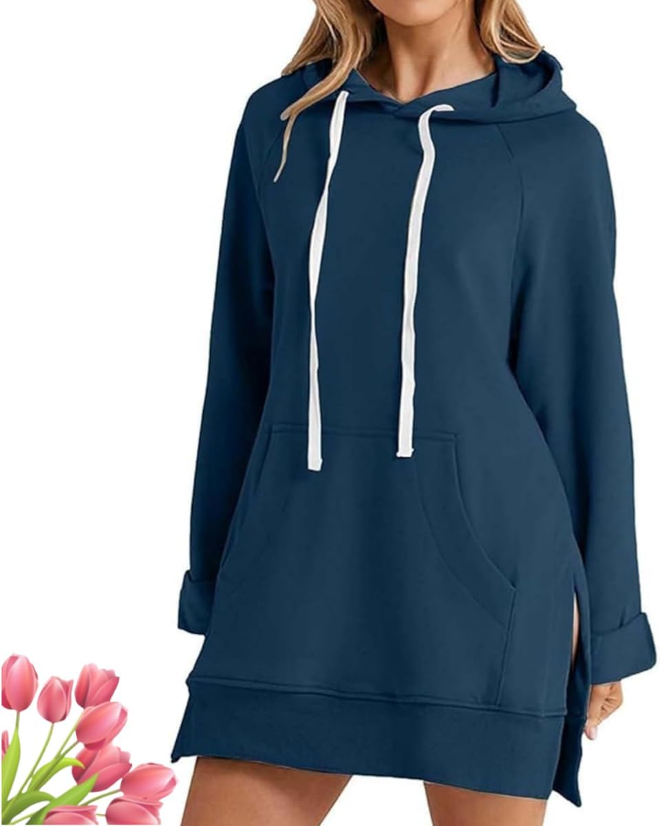 Warmy Oversized Hoodie Dress for Women: 2025 Edition with Pocket Comfort
