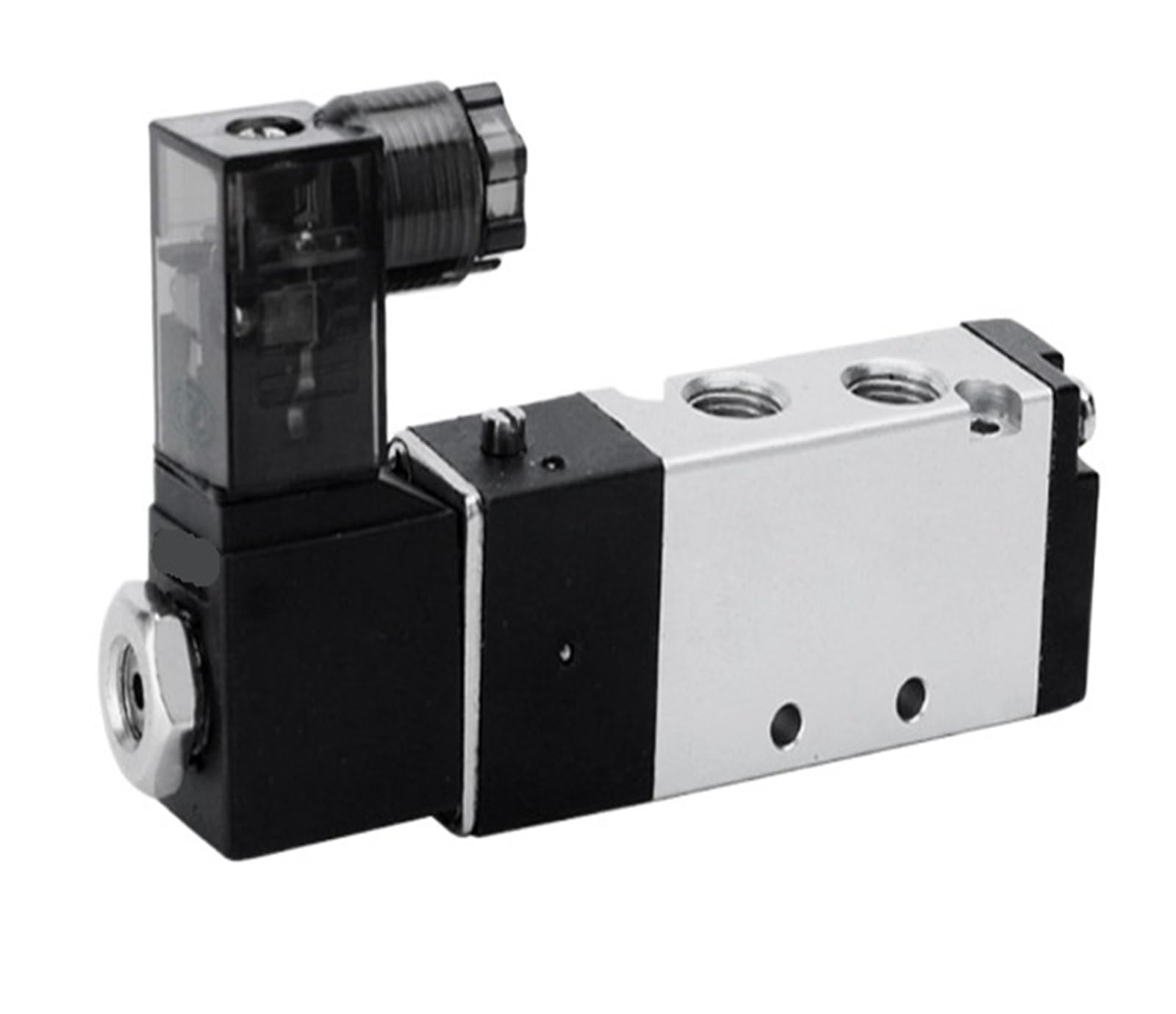 Pneumatyczny zawór elektromagnetyczny 4V110-06 5/2-drożny 5 portów 2 pozycje dla zaworu sprężarki powietrza DC12V 24V AC24V 110V 220V(4V110-06 and 4 mm, DC12V)