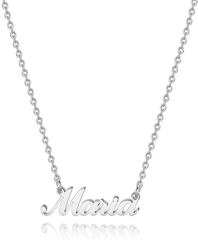 Hidepoo Maria Jewelry Necklace – Personalized Name Pendant Necklace, Dainty Maria Name Necklace Chain Jewelry Gifts for Women
