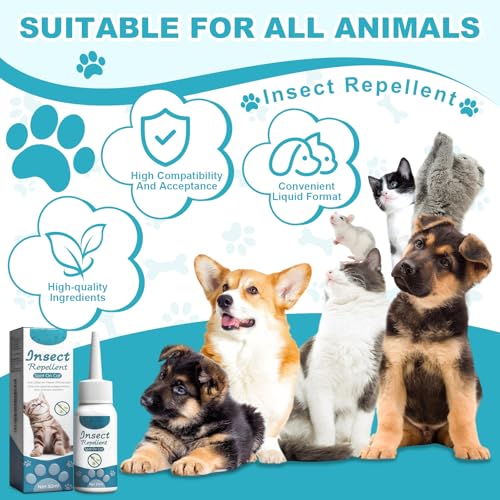 home harbor 50ml Zeckenschutz für Hunde und Katzen, Sanftes und effektives Zubehör, Für den täglichen Gebrauch und den Schutz unterwegs, Verjagt Insekten nach Aktivitäten im Freien schnell und sanft