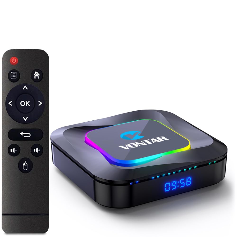 Decodificador De TV Inteligente VONTAR R3 Con Android 13.0, RK3528, Cuatro Núcleos, 64 Bits, ARM Cortex-A53, Compatible Con 4K, 2,4/5,0 Ghz, Wi-Fi, Bluetooth 4.0, 100/1000 M, HDMI 2.0, H.265.,4gb+64gb
