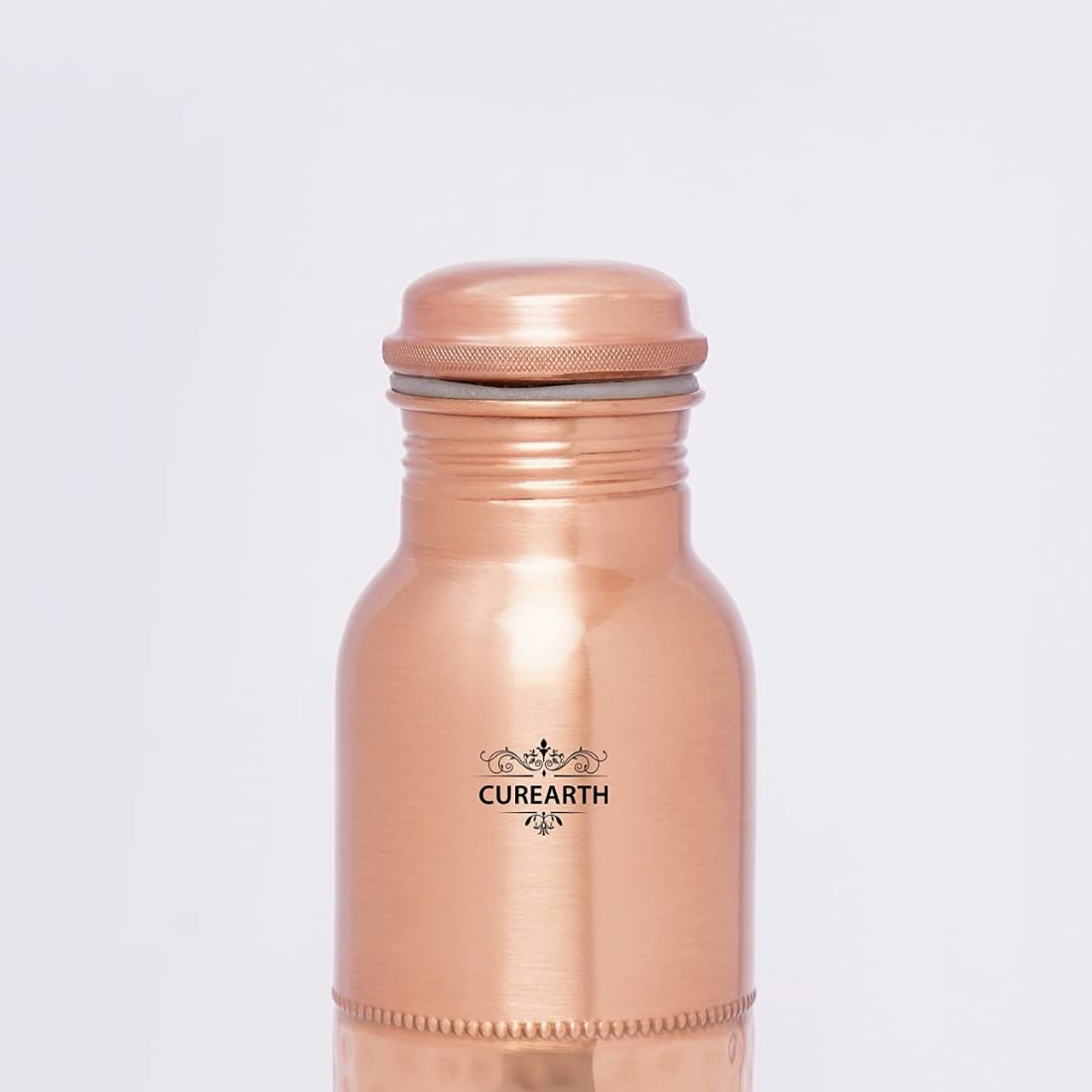 Shakti Warrior Copper Water Bottle - 30oz Pure Hammered Tamba Copper, Leak Proof With Silicone Seal