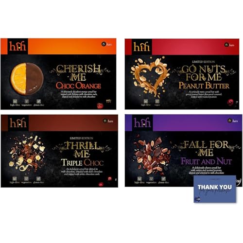 Slimming World Hifi Bars Variety Pack - Triple Choc Choc Orange Fruit And Nut Peanut Butter (6 Bars Each)