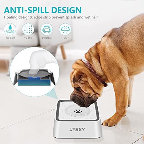 Image of UPSKY Dog Water Bowl Upgrade 70oz Large Capacity No Spill Slow Feeder Vehicle Carried 2L Pet Water Dispenser Travel Bowl for Dogs, Cats
