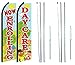 Now enrolling Day Care King Swooper Flag Sign With Complete Hybrid Pole set - Pack of 2