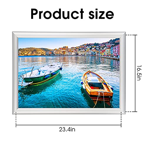 A2 Poster Frame Size (16.5 X 23.4), Silver 1 Inch Aluminum Profile, Front-Loading Snap Frame, Wall Mounting, Professional Series #TOP2