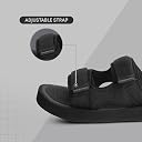NoStrain Men's Casual Sandals - Comfortable, Washable & Waterproof Open-Toe Footwear for Men with 4-Point Adjustable Velcro Strap, Heel Cushioning & Triple-Density Sole gallery image