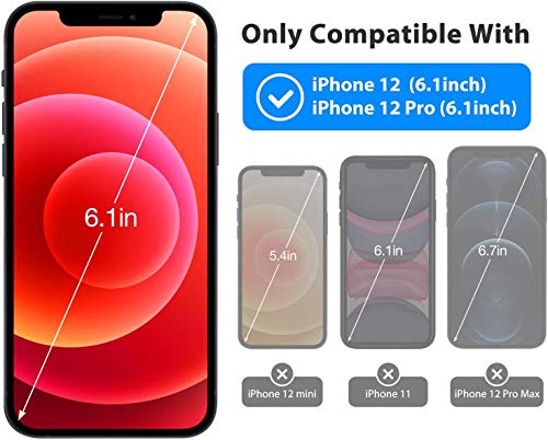 Image of WEFOR Compatible for iPhone 12 Pro Case, for iPhone 12 (6.1 inch) Case with Camera Cover,Liquid Silica Soft Shockproof Cover Protective with Slide Camera Cover for Phone 12 6.1'' Black