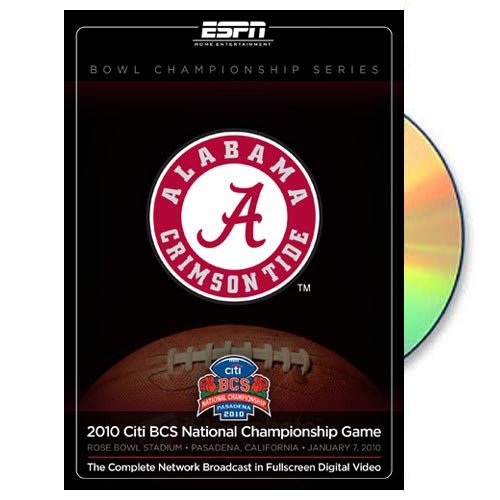 Football Fanatics NCAA Alabama Crimson Tide 2009 BCS National Champions Official Game Broadcast DVD ()
