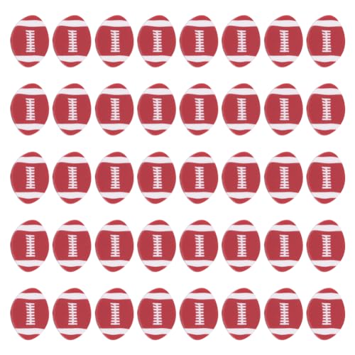 SUNNYCLUE 1 Box 160PCS 12mm Sports Beads Football Beads Bulk Mini American Football Rugby Small Double Side Cute Ball Flat Round Polymer Clay Spacer Beads for Jewellery Making Beading Kit Bracelets