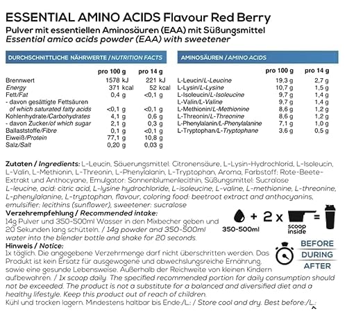EAA Pulver Bios Nutrition Red Berry 500g