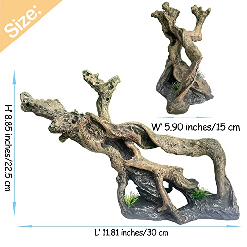 Image of Resin Reptile Driftwood Decoration Bearded Dragon Branch Lizard Climb Habitat Decor Hanging Jungle Vines Reptiles Tank Accessories for Chameleon Snake Gecko Spider Fish Tree Frog