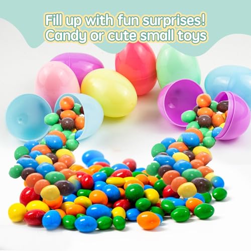 COONE 20 Füllbare Kunststoff Ostereier Jagd Party Supply Pack Bulk-2.5 Verschiedene Bunte Kunststoff Eier