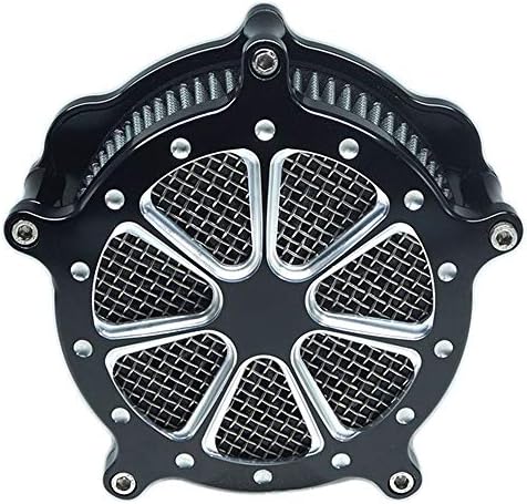 Air Filter Intake Cnc Cut Air Cleaner Venturi Motorcycle Chrome Kit for Harley Dyna 2000 - 2017 Softail 2000 - 2015 Touring 2000 - 2007 Fitment - B (Gray)