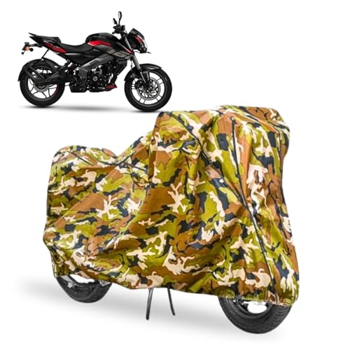 Image of Waterproof Bike Cover Compatible with Bajaj Pulsar N160 All Weather, UV Heat Resistant, Dustproof, Triple Stitched, Windproof Elastic Bottom