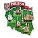 Produktbild MUYU Magnet 3D Polen Souvenir Kühlschrankmagnet, Dekoration für Zuhause und Küche, Größe: 8 x 9 cm, Material: Harz und Magnet, 1 Stück