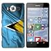 Produktbild FJCases Saint Lucia Saint Lucian Wehende Flagge Harte Hülle Schutzhülle Tasche für Microsoft Lumia 950