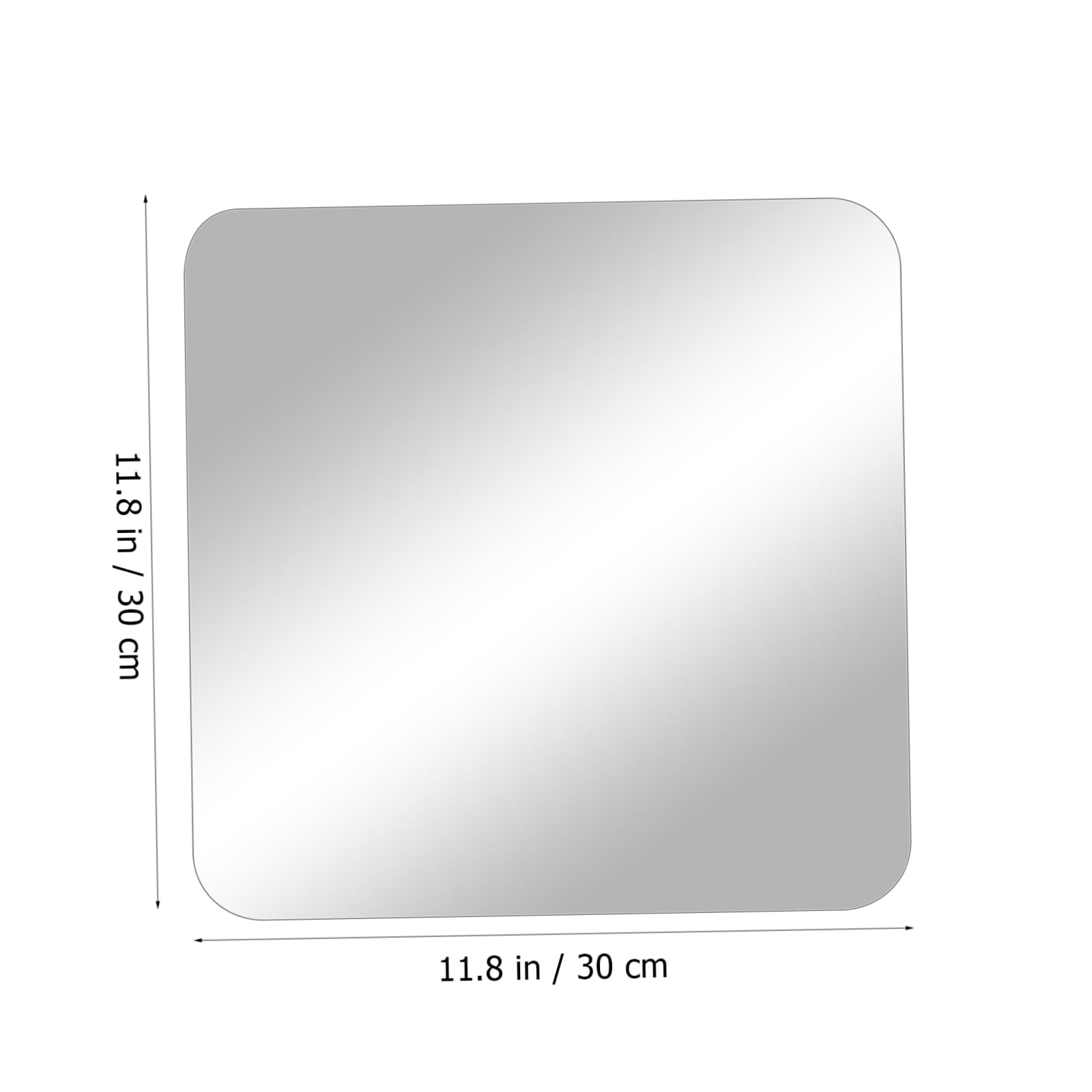 Alipis 4 Stück Quadratische Acrylglas Spiegel zum Aufkleben für Wand Selbstklebend Vielseitig Verwendbar 30x30cm Silberfarbene Oberfläche für Badezimmer und Wohnzimmer