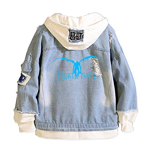 Anime Death Note Felpa con Cappuccio Denim Giacca