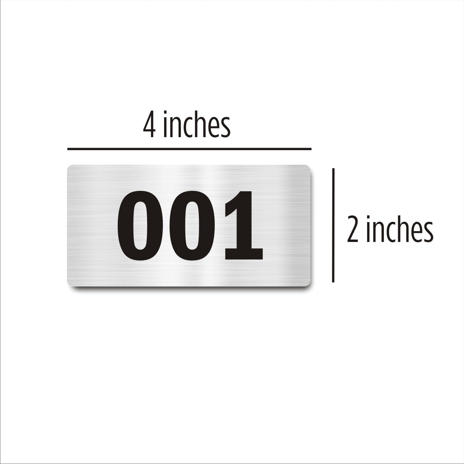 First Floor Five Door Numbers Silver 2mm thickness 4 x 2 inches Acrylic Board Pack of 5 — Amazon image 3