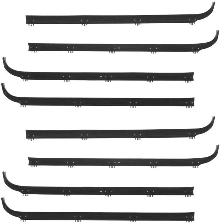 8 Pieces - Inner Outer Window Sweep Felts Seals Weatherstrip Kit Set for Ford for Bronco 1987-1996 for F150 1987-1997 for F250 1987-1997 for F250HD 1997 for F350 1987-1997 Truck (Black)