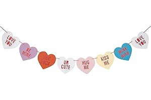 Red Glitter Valentines Day Kissing Booth Sign