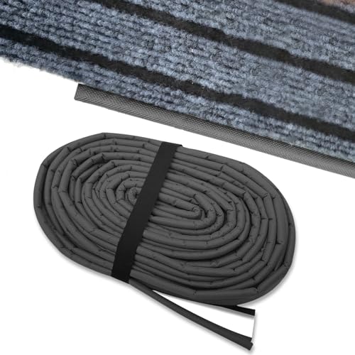 varrisin 52.5 ft Carpet Edge Binding Tape Roll Rug Binding Taping with Self-Adhesive Finishing Edge Gray