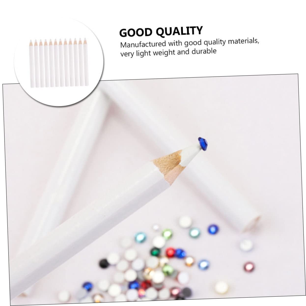 FOMIYES 24pcs Nail Tech Supplies Kit Sticky Point Drill Pens for Nail Jewels Beads Picking Pen Rhinestone Pickup Tool