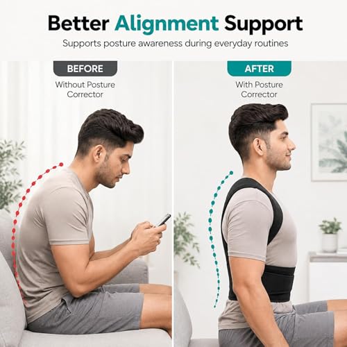 Image of Posture Corrector Belt For Men And Women Breathable Neoprene Back Support Belt Adjustable Back Straight Belt Shoulder And Clavicle Support For Daily Posture Correction
