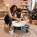 MZOKUU Pottery Wheel for Adults, 10 Inch Ceramic Wheel Forming Machine with LCD Touch Screen 50-320RPM Speed Adjustable and Foot Pedal Detachable Basin, Home DIY & Art Craft, Black