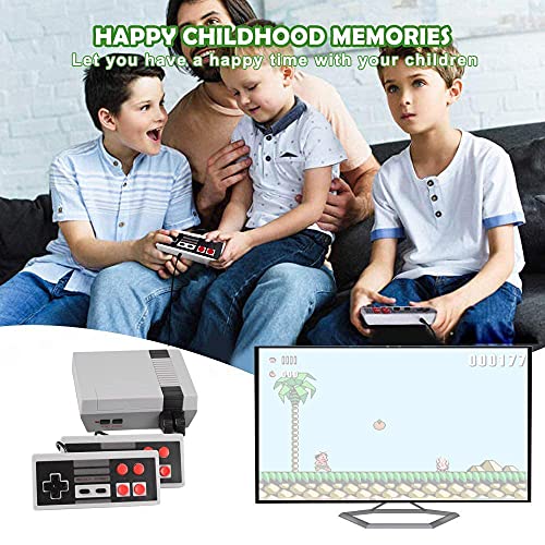 Classic Retro Console, 8-bit AV Output Mini NES Video Game Console Built-in 620 Games with 2 Classic Controllers for Christmas Birthday - Thumbnail 5