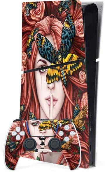 Skinit Decal Gaming Skin Compatible with PS5 Slim Digital Edition Bundle - Officially Licensed Anime Catgirl Gamer Nerd by Ivy Dolamore Design