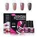 CLAVUZ Soak Of UV LED Gel Nail Polish,4pcs Nude Colors Collection Kit New Start Manicure Nail Art Kits Gift Sets
