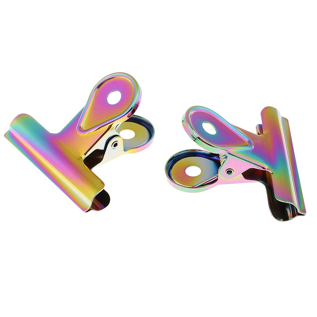 Büroklammern Foldback Clip Binder Clips, 3 Stück Clips Bunte Utility Büroklammern Metall Binderklammern Scharnierklammern for die Schulorganisation, 65 mm (Size : 65mm)