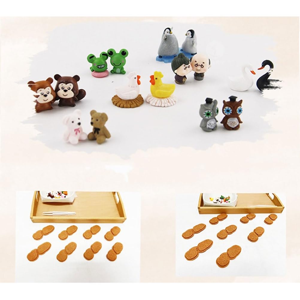 Set di vassoi per Abbinare e ordinare Figure di Animali Montessori | Gioco classificazione feltro motricità fine, giocattolo educativo sensoriale pensiero logico e senso dell'ordine