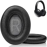 Link Dream イヤーパッド イヤークッション 交換用 Bose Quiet Comfort 35ヘッドフォンに適用 ヘッドホンパッド 遮音 ソフトレザー 高密度フォームBose QC 35/25/15 QC2/Ae2/Ae2i/Ae2W/Sound Link/Sound Trueに対応 (ブラック)