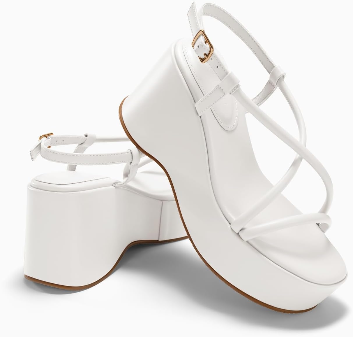 Coutgo Women's Platform Wedge Slingback Sandals - Image 5