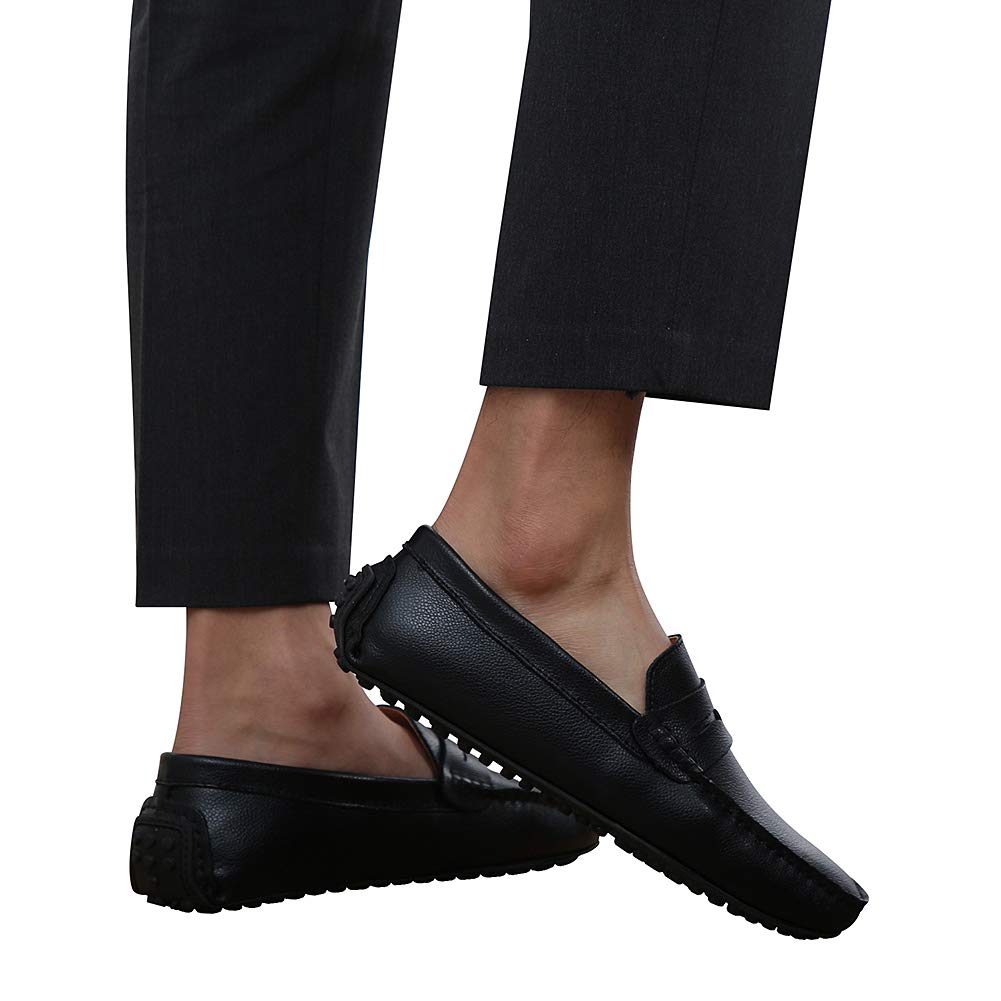 Uomo Ecopelle Elegante Fibbia Mocassino Pantofole Penny Loafers