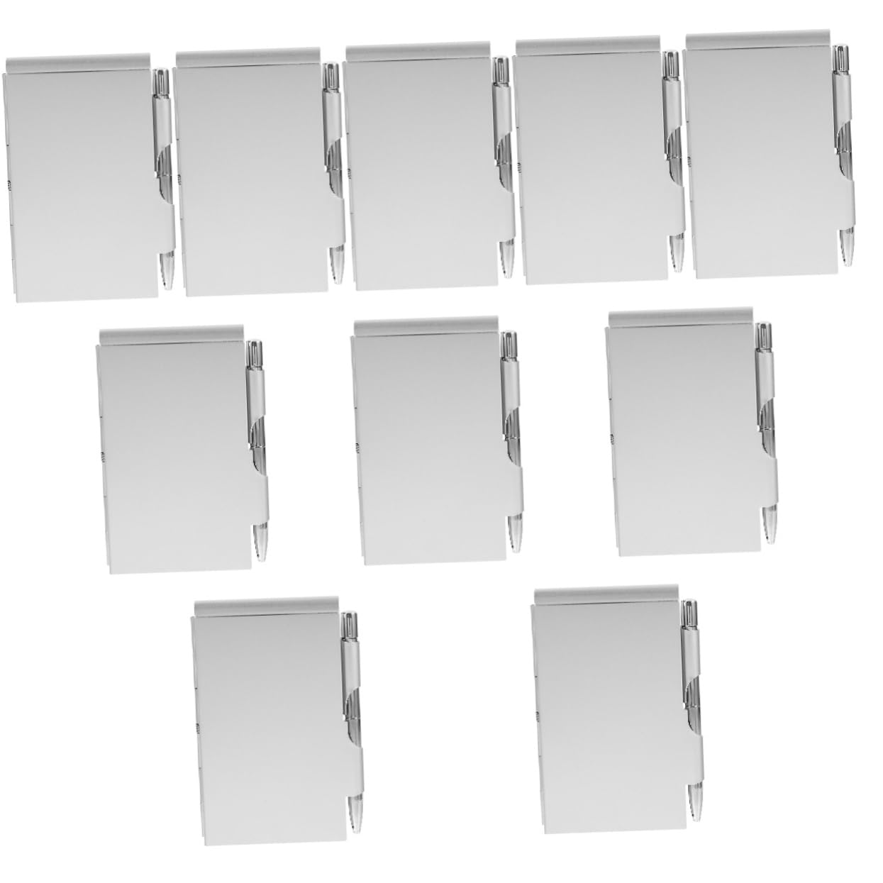 NUOBESTY 10 Pezzi Di Penna Per Quaderni in Metallo Con Linguette Strappabili Piccolo Portablocco Elegante Quaderno in Metallo Tasca Creativa Facile Da Trasportare
