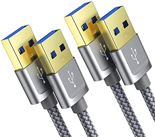 Cable Usb Macho Macho JSAUX Cable USB A a USB A【1M+2M/2Pack】,Cable USB 3.0 Tipo A Macho a Tipa A Macho para Computadoras, Cámaras, Parlantes...