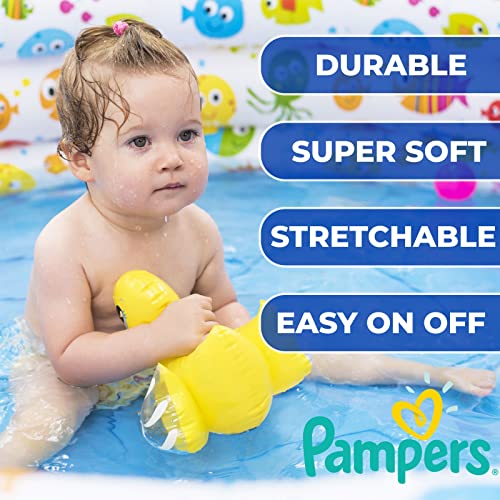 Pampers Splashers Swim Diapers & Broozy Inflatable Beach Ball Bundle – Super Soft, Durable Disposable Water Diapers For Boys & Girls With Fun Pool Ball, Size 5-6 #TOP3