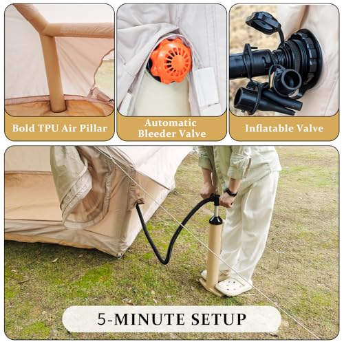 Carpa inflable impermeable para 4-6 personas miniatura 6
