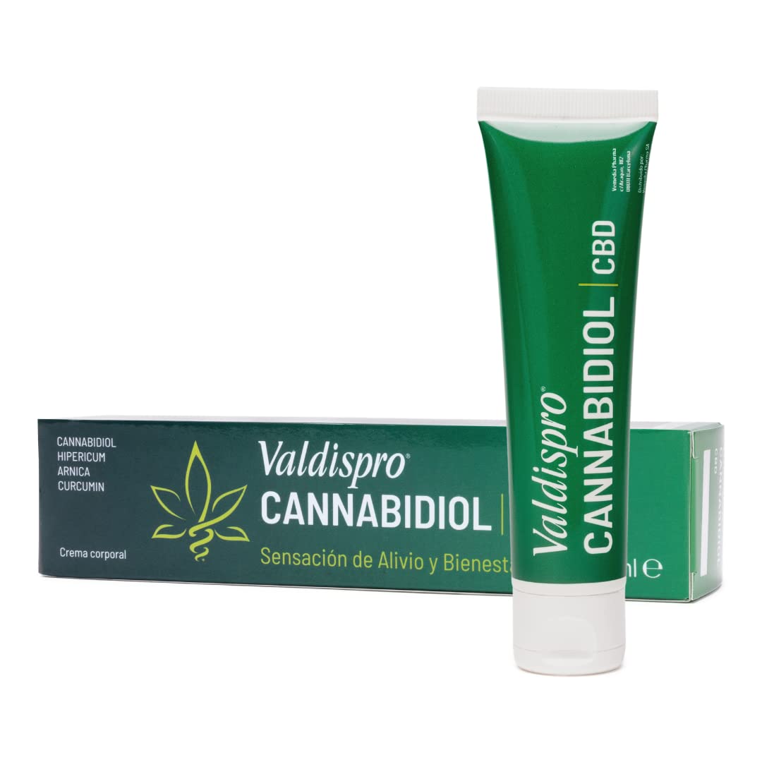 VALDISPRO AI Cannabidiol CBD Cream, Comfort Cream that gives the skin a sense of relief and well-being, 60 ml, Black