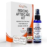 BodyJ4You 3PC Aftercare Solution Set Jojoba Oil Lobe Wax Sea Salt Healing Recovery Wash Solution