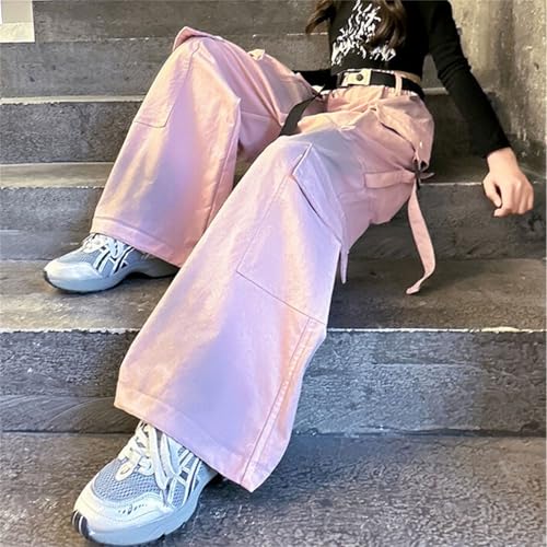 Cargo Pants Girl Baggy Parachute Pants Woman Mutil Pockets Loose Fit Y2k Casual Pants for Girl Uniform Pants2