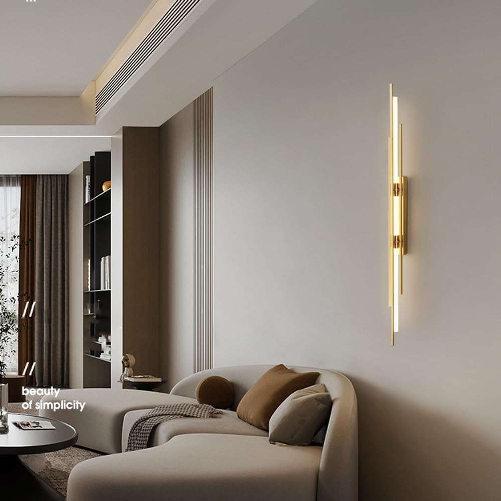 Applique da Parete a LED Moderna e Minimalista, Design lineare di metà secolo da 39,4 Pollici, Luce cablata per Arredamento Domestico, apparecchio di Illuminazione per Interni